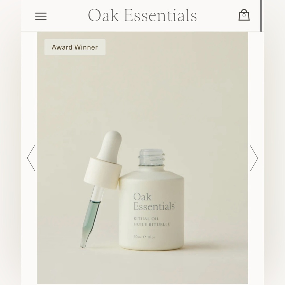 NEW IN BOX 2024 "Best in Skincare" Award Winner Oak Essentials Ritual Oil (1 oz)